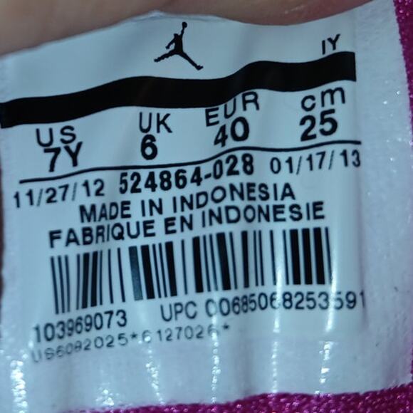 Nike Air Jordan Flight 45 Athletic Sneakers - Black/Orange/Pink - Youth 7 - Picture 7 of 7